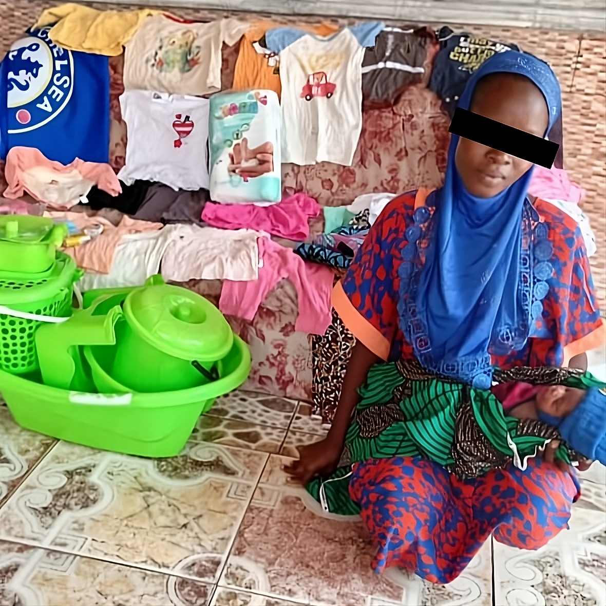 picture of a 15-year-old girl-child who was impregnated in one of the IDP camps